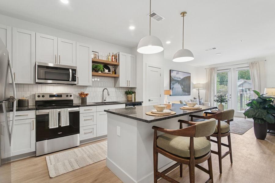 kitchen open shelving